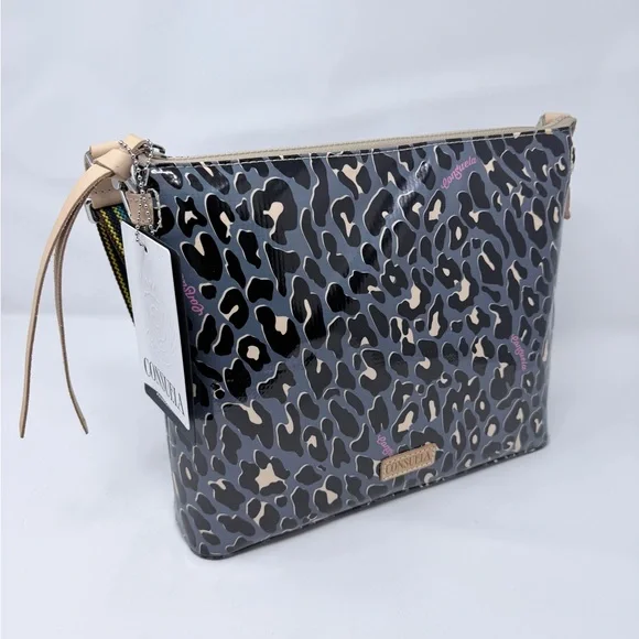 Consuela Downtown Crossbody Black and Cream - Picture 1 of 9